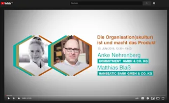 Screenshot von Youtube: Vortrag zum Thema "Organisationskultur und Produktentwicklung" auf der Working Products Konferenz